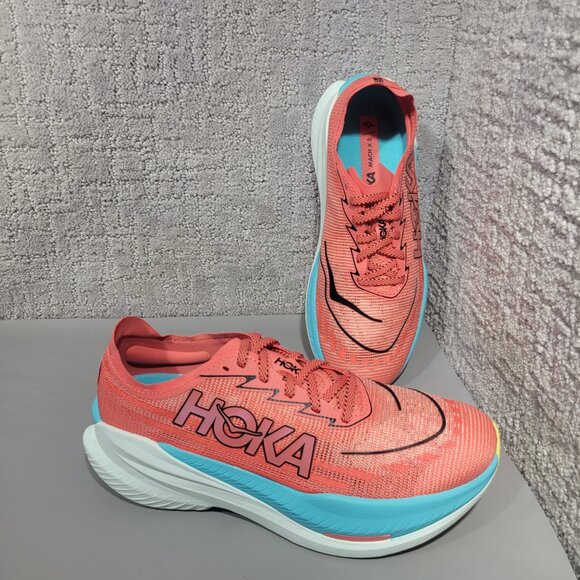 Hoka One One Mach X 2 Women’s US Size US 8.5B Grapefruit Coral Running Sneakers. - Picture 12 of 12